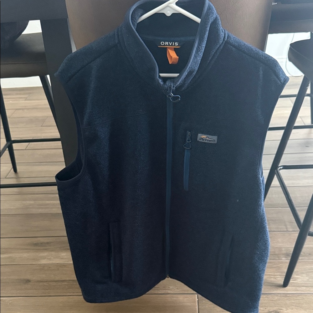 Orvis Dark Navy Zippered Fleece Vest